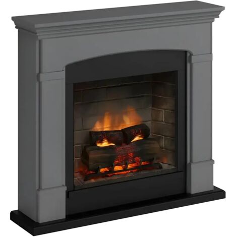 Camino Elettrico TAGU Helmi Con PowerFlame 2 - Effetto Fiamma 3D Realistico, Riscaldatore 1400W, Wi-Fi, Telecomando, Suono Crepitante