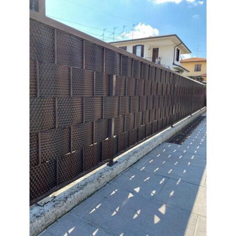Striscia Frangivista per Recinzione in Rattan 19x204 cm Marrone