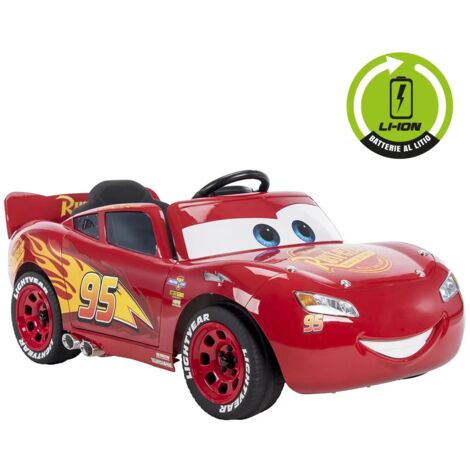 Macchina Elettrica Cars Saetta McQueen Disney Auto a Batteria Litio