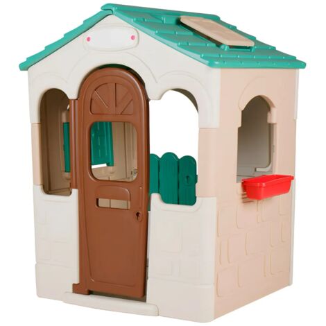 Casetta Per Bambini Plastica 106x123x126 Cm Per Interno Ed Esterno - 7