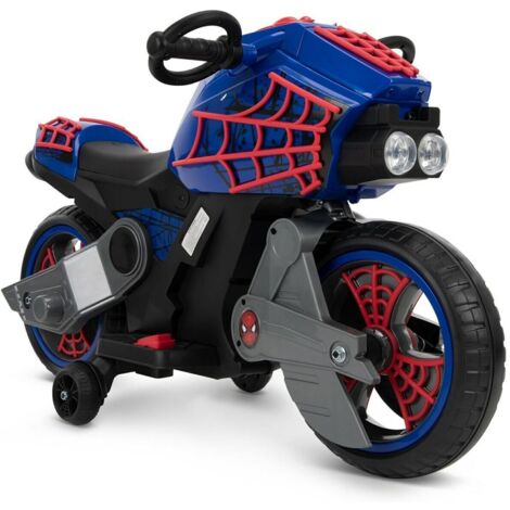 Moto Elettrica Bambini Spiderman Ricaricabile Batteria 7,2V a Litio