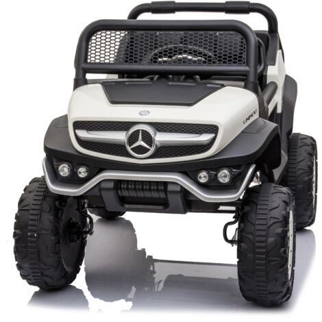 Macchina Elettrica per Bambini Mercedes Unimog Fuori Strada Bianco