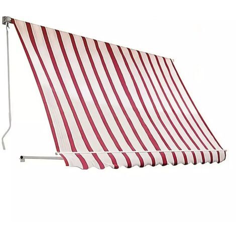 Tenda da Sole a Caduta 250x250 Riga Rossa con Bracci Senza Cassone (1/5)