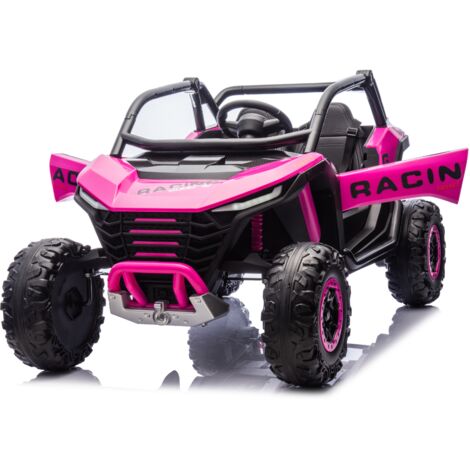 Auto Elettrica 24V per Bambini Due Posti Rosa Fuoristrada UTV