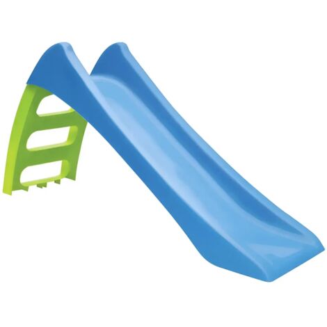 Scivolo Bambini 116 cm con Attacco Acqua e Scaletta 3 Gradini Celeste