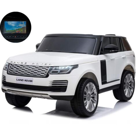 Auto Elettrica Bambini 12V Range Rover Bianco Telecomando Sospensioni