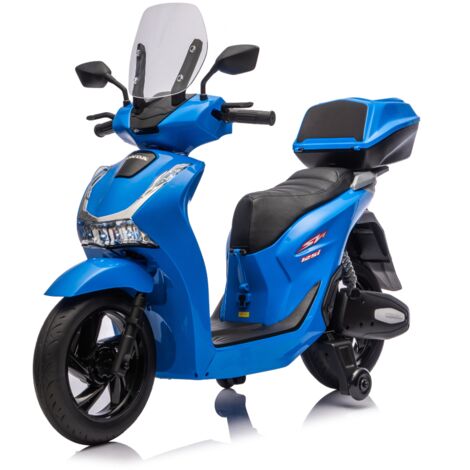 Moto Elettrica per Bambini 12V Scooter Blu Honda SH125 (1/5)