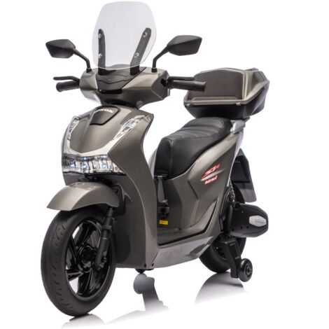 Moto Elettrica per Bambini 12V Scooter Grigio Honda SH125
