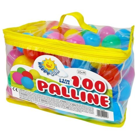 100 Palline Colorate per Bambini in Plastica Casette Gonfiabili Piscina  Morbide