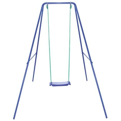 Altalena da Giardino per Bambini Singola in Acciaio Blu Rosso EN-71 (1/3)