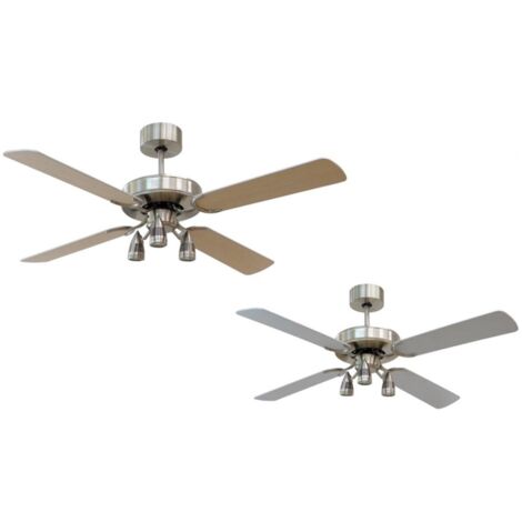 Ventilatore da Soffitto con 3 Luce a LED Pale Lampadario Grande Elettrico Design