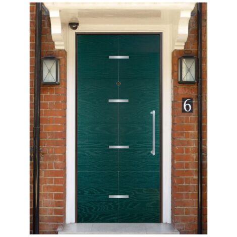Porta Blindata con Pannello per Esterno in Vetroresina Portoncino Ingresso Verde