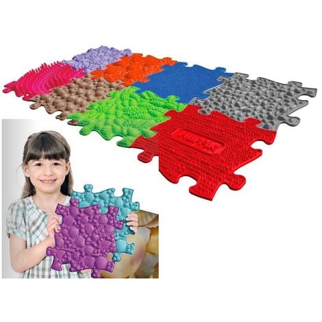 Tappeto 120x60 3D 8 Quadrotti 30x30 per Bambini Puzzle Componibile ad  Incastro