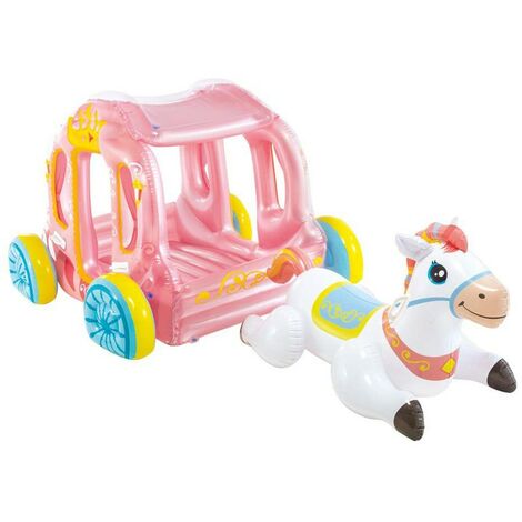 Intex Gioco Gonfiabile Principesse Unicorno Cavalcabile per Bambini Castello