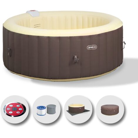 Piscina Spa Gonfiabile Vasca Idromassaggio Riscaldata Pompa Filtro da Esterno