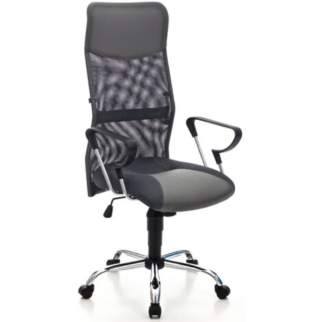 Sedia Presidenziale da Ufficio Scrivania Poltrona Girevole Ergonomica Braccioli (1/4)
