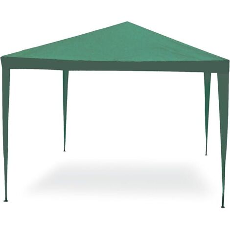 Gazebo 3x3 Verde Richiudibile in Acciaio Copertura da Esterno Giardino (1/2)