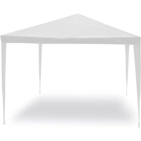 Gazebo Bianco Smontabile 3x4 Acciaio Duraturo Copertura Ombra Fiere Giardino