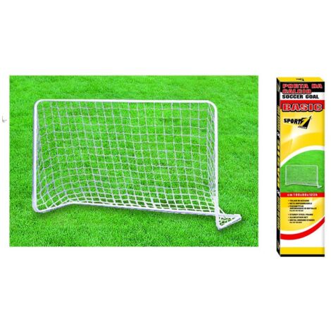 Porta da Calcio 180x60x122 in Metallo con Rete Soccer Goal Calcetto