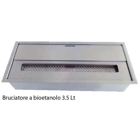 Bruciatore a Bioetanolo Acciaio 3.5 Litri Inserto per Camino Etanolo 4kw Stufa