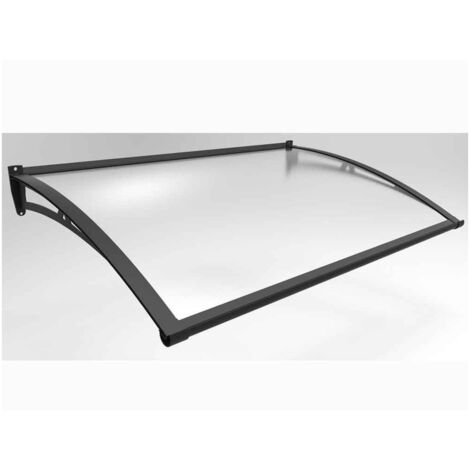 Pensilina Tettoia Trasparente Goffrato in Alluminio Premium - Formato: 150 x 100 cm