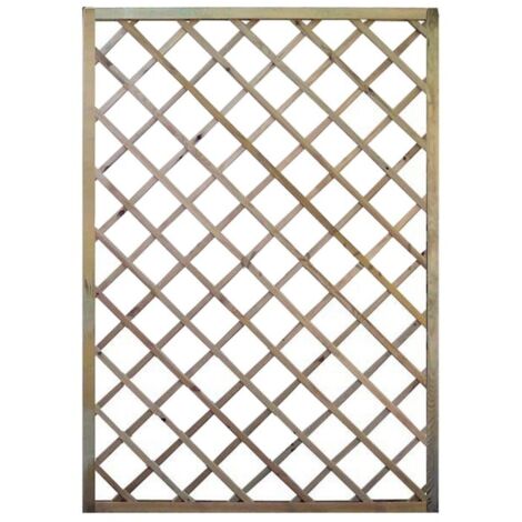 Grigliato Pannello 180x180 cm Steccato in Legno da Terrazzo Giardino Divisorio (1/2)