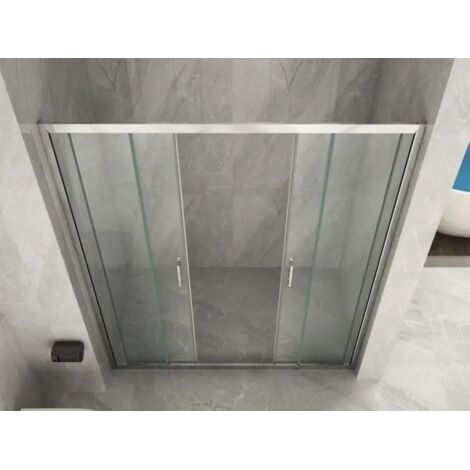 Box Doccia Nicchia 2 Ante Scorrevole Vetro 6 mm 140 150 160 170 180 Cristallo - Misura Box Nicchia 130