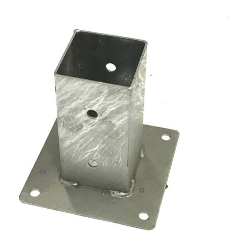 Staffa a terra Bicchiere 7x7 cm Porta Pilasto Pergole Palo in Legno Quadrato - Opzioni 6 Staffe