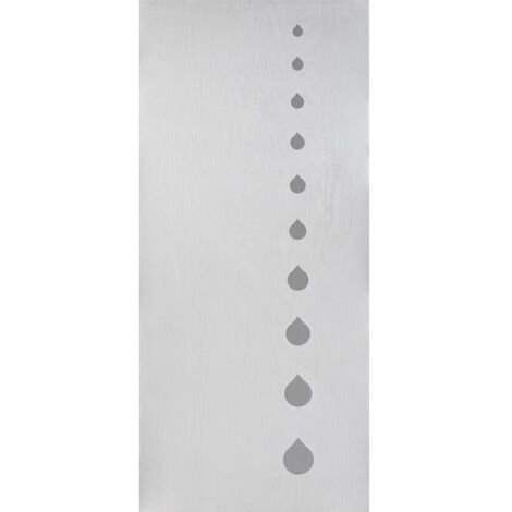 Pannello per Porta Blindata Bianco con Inserti a Goccia Grigio da Esterno (1/4)