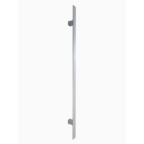 Maniglione Cromato Satinato Piatto 80 cm per Porta Esterna Blindata Verticale