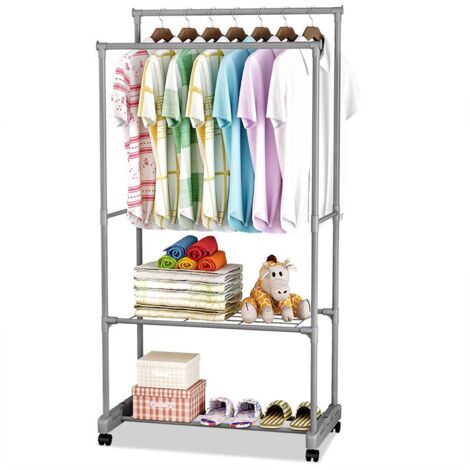 Stender Stand Attaccapanni Appendiabiti Estensibile Con Ruote Singolo Carrello | Leroy Merlin - Foto 14