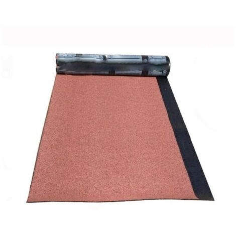 Rotolo Guaina Ardesiata Rossa 10 m2 4.5kg m2 Bituminosa Impermeabile Tetto Legno