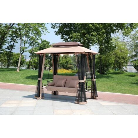 DONDOLO LETTO HAREM CON ZANZARIERA 155X235X240H ARREDO GIARDINO