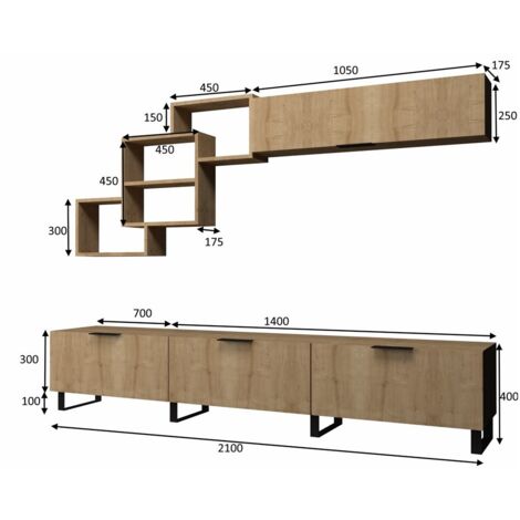 Scaffale da terra per appendere la tv credenza bassa libreria