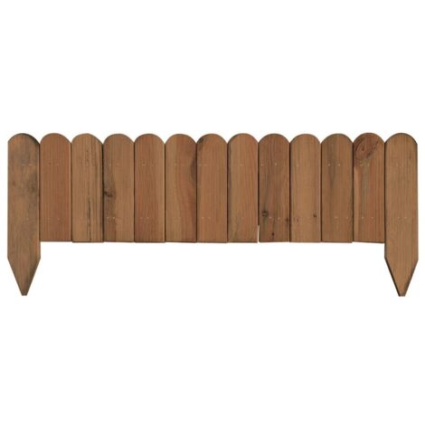 Steccato Bordura Aiuola 120 cm da Giardino Recinzione Staccionata In Legno Pino - Opzioni 1 Pezzo (1/3)
