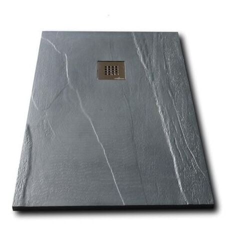 Piatto Doccia Nero Rettangolare 70 80 90 100 Ardesia Effetto Pietra Slim - Dimensione Piatto 70x90