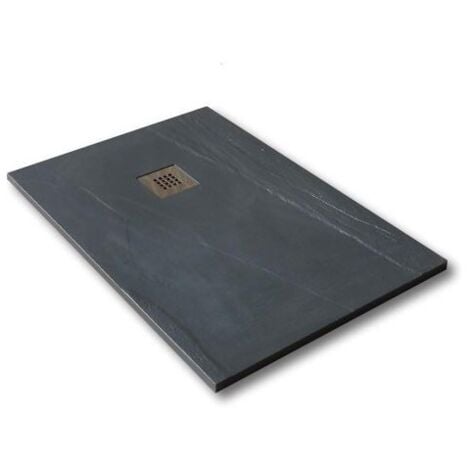 Piatto Doccia Nero Rettangolare 70 80 90 100 Ardesia Effetto Pietra Slim - Dimensione Piatto 70x90
