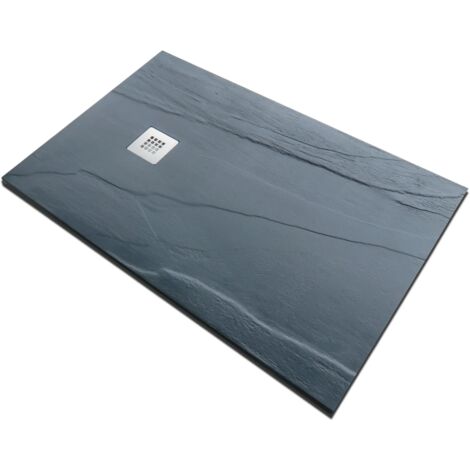 Piatto Doccia Nero Rettangolare 70 80 90 100 Ardesia Effetto Pietra Slim - Dimensione Piatto 80x100