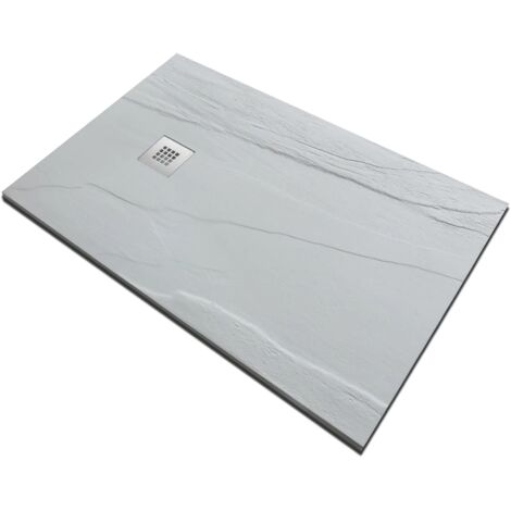 Piatto doccia in pietra SOLIDSTONE - Ardesia Bianco 70x120