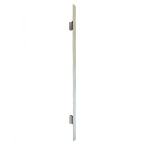 Maniglione per Porta Blindata da 120cm Cromato Satinato Piatto Verticale da Esterno