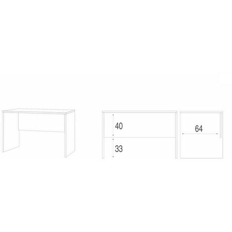 Scrivania Kit 120 cm Noce in Legno Salvaspazio Moderna Ufficio Cameretta