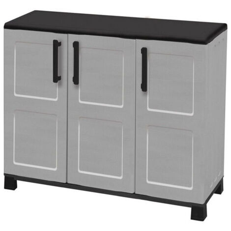 Terry Armadio Tuttopiani E Armadio Basso Grigio - Set In Plastica 68x37.5x H 85-163.5 Cm