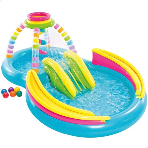 Parco Acquatico Colorato Palline Gonfiabile Piscina con Scivolo per Bimbi (1/5)