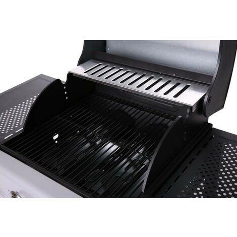 Barbecue a Gas 14.5Kw 4 Bruciatori Piastra Laterale Griglia Grill BBQ da  Esterno