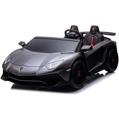 Lamborghini AVENTADOR SVJ BIG Full Grigio Macchina Elettrica per Bambini