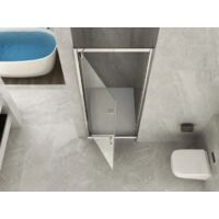 Box Doccia Nicchia 6 mm Anta Battente 65 70 75 80 Porta Parete Cristallo Vetro - Misura Box Nicchia 80