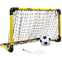 Porta Calcio Estendibile Pieghevole 90x60x42 Rete con Pompa e Palla