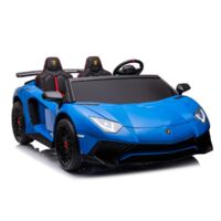 Macchina Elettrica per Bambini Lamborghini Blu Aventador SVJ BIG Full