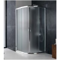 Box Doccia Tondo Semicircolare Vetro Opaco 80x80 90x90 4mm Scorrevole - Misura Semicircolare 90x90