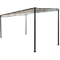 Gazebo Pergola 3x2,5 m Struttura Acciaio Telo Ecrù